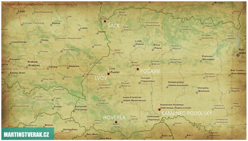 MAPA 5 míst, které vám odkryjí kousek západní Ukrajiny