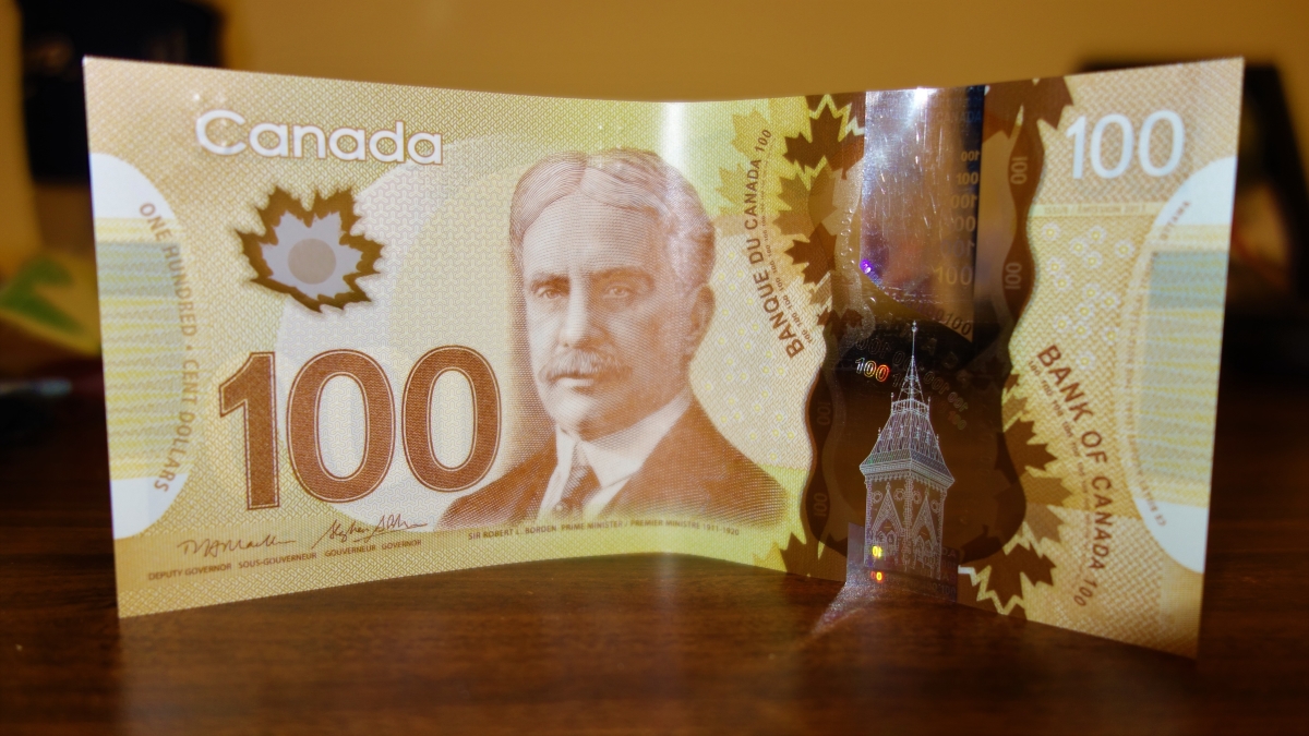 kanadská plastová bankovka